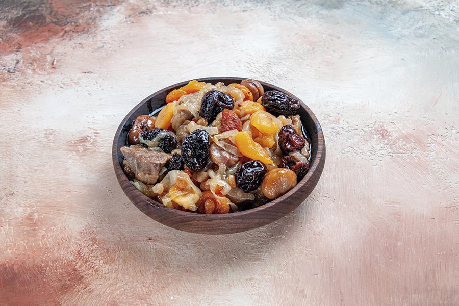 Desayuno orejones deshidratados