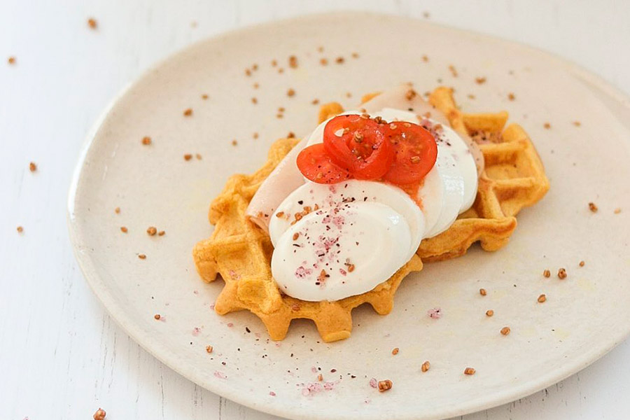 Gofre de avena y calabaza receta meditts_