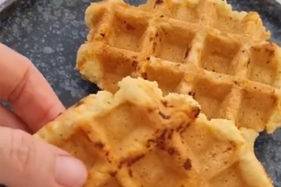 Gofres de queso harina de almendras meditts