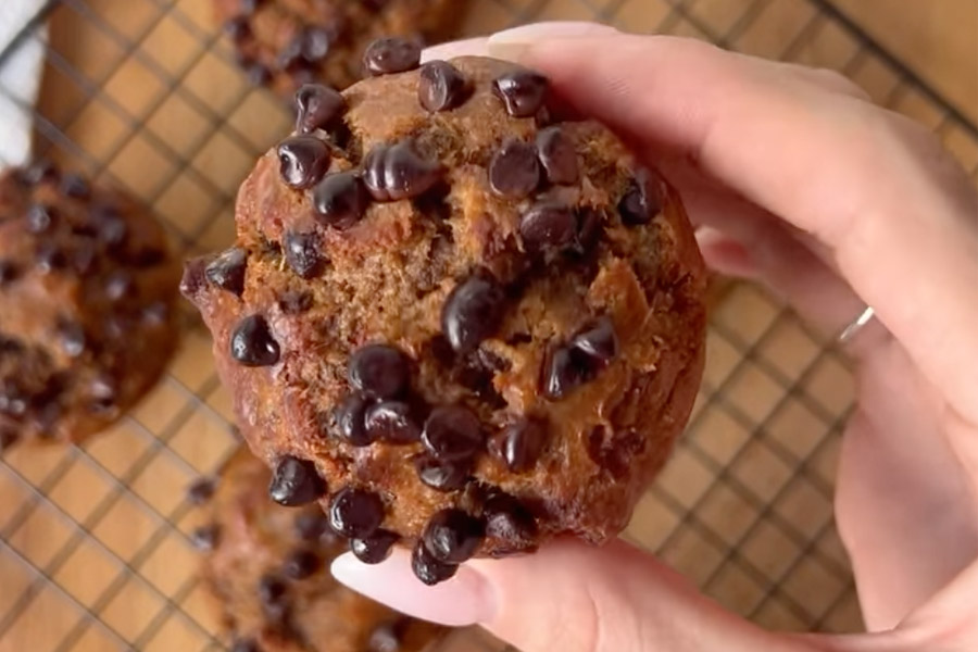 Muffins plátano y avellanas