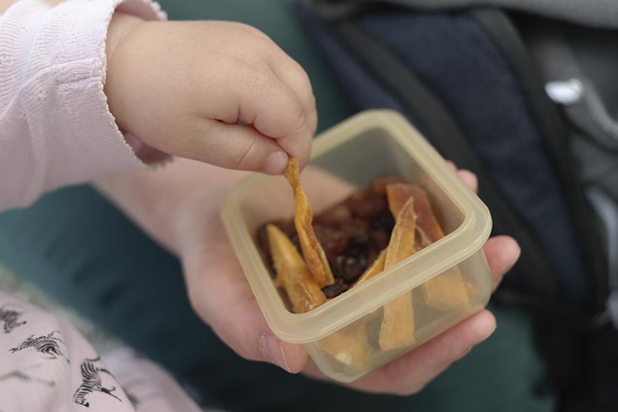 Snack saludable frutas deshidratadas