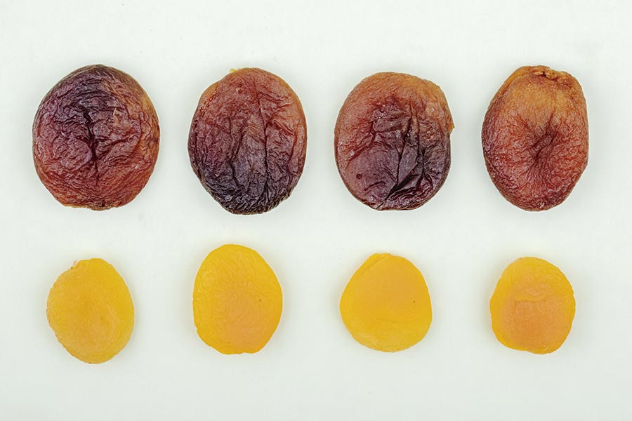 albaricoque fresco vs deshidratado