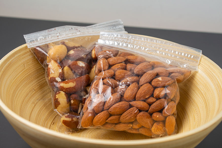 fácil transporte de los frutos secos