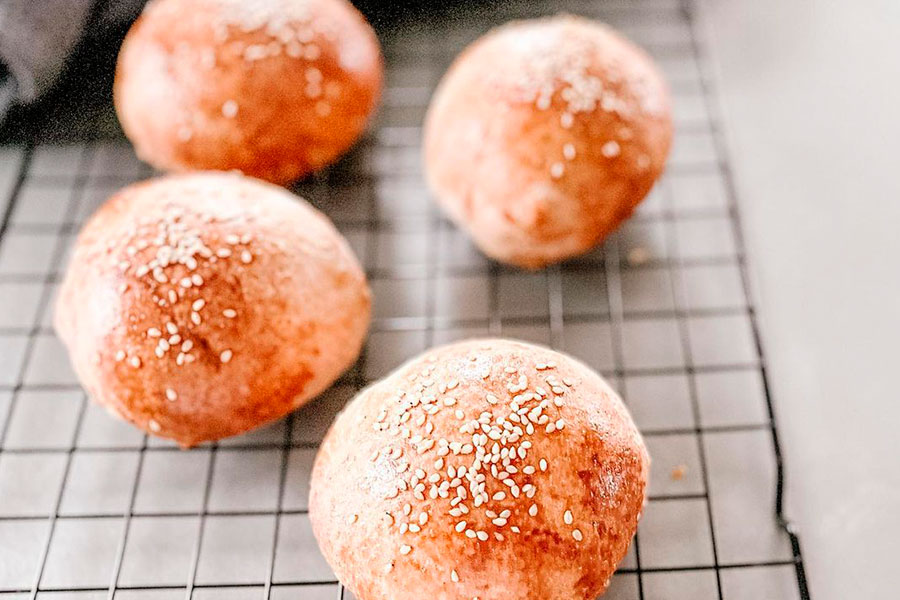 pan de hamburguesa keto y sin gluten
